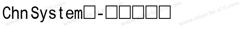 Chn System字字体转换